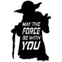 Wallity May The Force Be With You Escultura de pared de Metal Negro